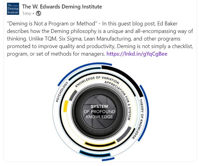 linkedin 2022_10 Deming institute sopk